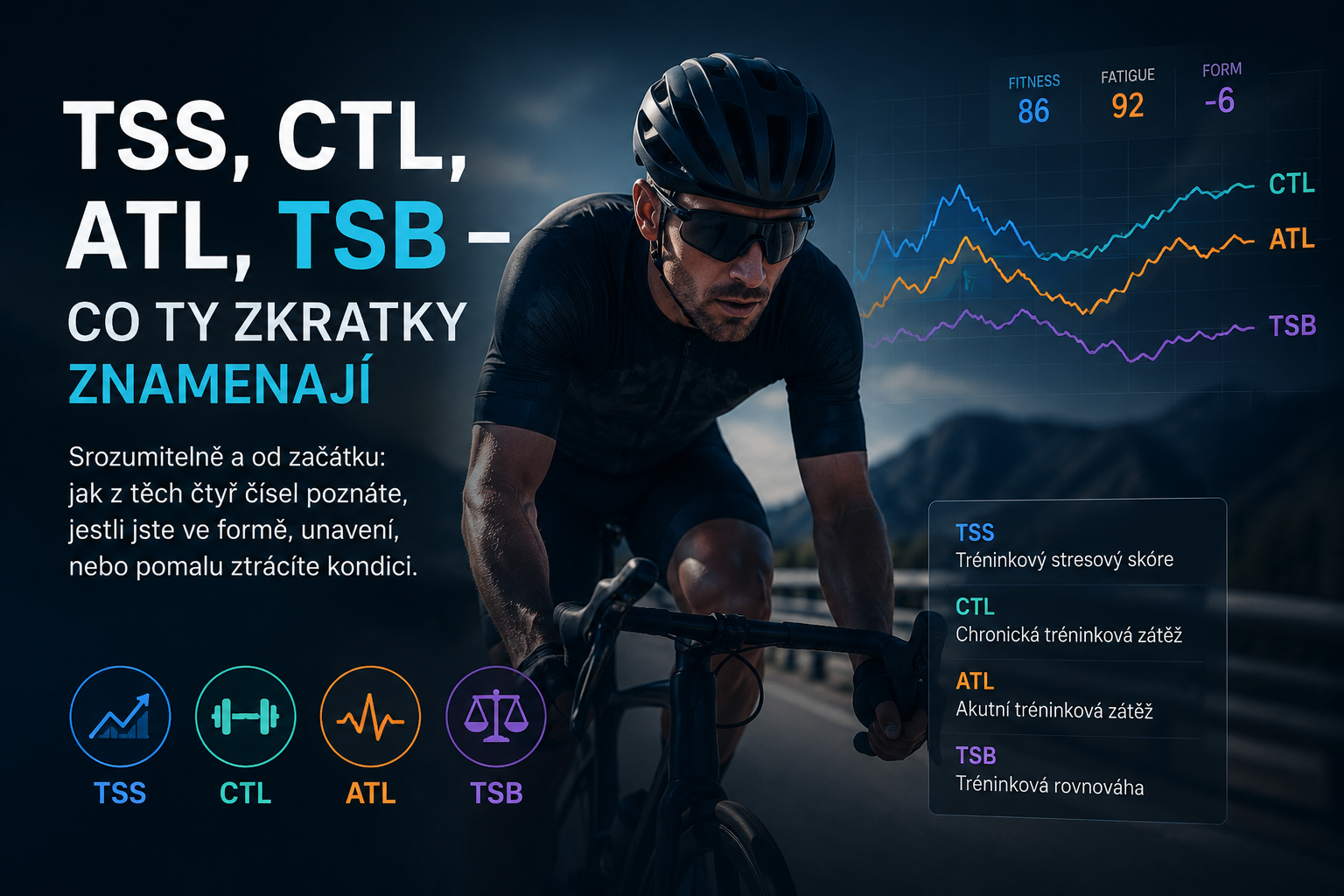 TSS, CTL, ATL, TSB — co ty zkratky znamenají